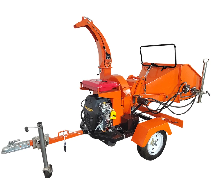 25HP V-เครื่องย่อยไม้ดิสก์ไฮดรอลิกคู่